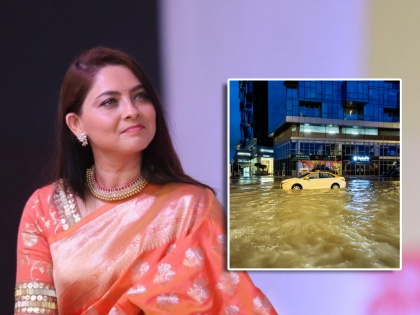dubai rain marathi actress sonalee kulkarni shared special post | सॉरी दुबई! मुसळधार पावसामुळे सोनालीच्या सासरी पाणीच पाणी, अभिनेत्रीची भावुक पोस्ट