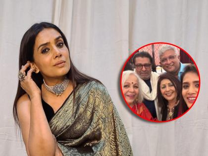 sonali kulkarni shared photo with baipan bhari deva team and raj thackeray goes viral | "सुपरहिट का ‘राज’ है”, ‘बाईपण भारी देवा’ आणि राज ठाकरेंबरोबरचा फोटो शेअर करत सोनालीची पोस्ट