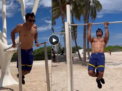 Sonu Sood Miami Beach Workout Video Goes Viral | सोनू सूदचे मियामी बीचवर वर्कआउट; वय 49, पण बॉडी अशी की चाहते फिदा!