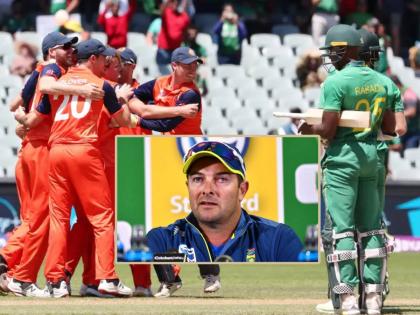  South Africa coach Mark Boucher said the match against Netherlands was the worst match of his coaching career   | "माझ्या कोचिंग कारकिर्दीतील सर्वात वाईट सामना", नेदरलँड्सविरुद्धच्या पराभवानंतर दक्षिण आफ्रिकेचे प्रशिक्षक भावुक