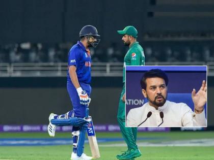 Sports Minister Anurag Thakur has left it to the BCCI to decide whether the Indian cricket team will travel to Pakistan for the Asia Cup 2023  | भारताचा पाकिस्तान दौरा? क्रीडा मंत्री अनुराग ठाकूर यांचं सूचक विधान, चेंडू BCCI च्या कोर्टात