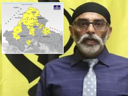 Gurpatwant Singh Pannu: The Sikhs For Justice have released controversy map of india for Khalistan | Gurpatwant Singh Pannu: दहशतवादी गुरपतवंत सिंग पन्नूनं जारी केला भारताचा वादग्रस्त नकाशा; UP, राजस्थानचे जिल्हे खलिस्तानात