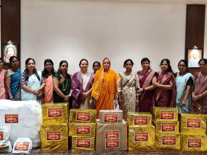 Gurukul Mahila Aghadi celebrated humanitarian Diwali | गुरुकुल महिला आघाडीने साजरी केली मानवतावादी दिवाळी