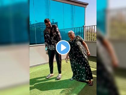 Srivalli in Pushpa Movie still on top of all Mumbai Indians Cricketer Hardik Pandya dance with grand mother watch video | Srivalli, Pushpa, Hardik Pandya: 'श्रीवल्ली'ची क्रेझ संपेना! आता हार्दिक पांड्या आजीलाच घेऊन नाचला, तुम्ही पाहिलात का त्यांचा व्हिडीओ?