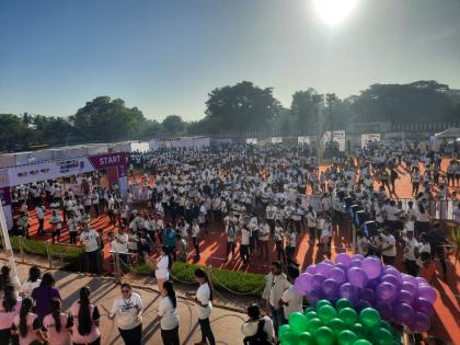 Unprecedented response to Jeeto's non-violence run in Kolhapur | कोल्हापूरातील जीतोच्या अहिंसा रनला अभूतपूर्व प्रतिसाद