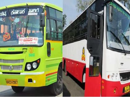 Karnataka's bus take over on ST's Lalpari; Millions of income lost every day | येथेही दादागिरी! कर्नाटकची बस एसटीच्या लालपरीवर पडतेय भारी; लाखोंच्या उत्पन्नाचा फटका