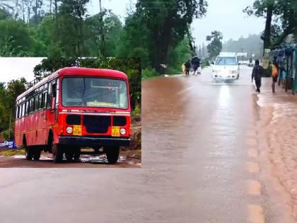 Due to flood situation ST services stopped on 27 routes in Kolhapur district, loss of income of 10 lakhs | पूरपरिस्थितीमुळे कोल्हापूर जिल्ह्यातील २७ मार्गांवर एस.टी सेवा बंद, १० लाखांचे उत्पन्न बुडाले