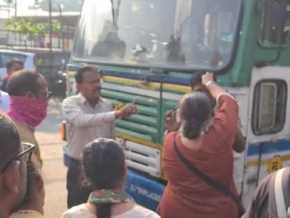 Paral Alibag ST bus driver given bangles by protesters st strike maharashtra | परळ-अलिबाग एसटी बस चालकाला आंदाेलकांनी दिला बांगड्यांचा आहेर, तर कार्लेखिंड येथे मारहाण