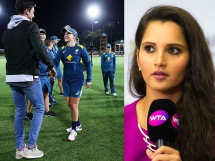 ICC Women's T20 World Cup: Sania Mirza reacts to Mitchell Starc supporting wife Alyssa Healy for finals svg | ICC Women's T20 World Cup: ...तर स्टार्कला एका सेकंदात 'जोरू का गुलाम' ठरवलं असतं, सानिया मिर्झाचा खोचक टोमणा