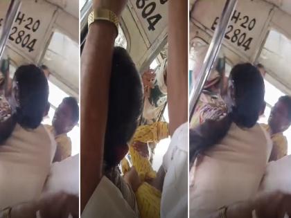 As soon as there is no seat in the bus, the passenger abuses the female conductor and threatens to burn the bus | बसमध्ये जागा नाही म्हणताच प्रवाशाची महिला वाहकास शिवागाळ, शर्ट पकडून मारहाण