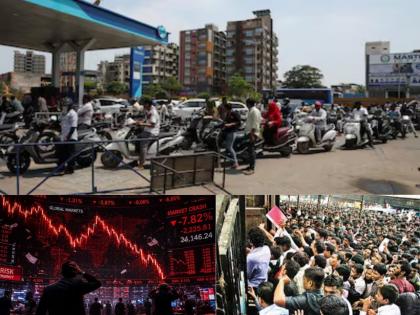 संकट : एक कोटी लोकांचा रोजगार धोक्यात; शेअर बाजार कोसळला, रुपया तळाला - Marathi News | Crisis: Employment of one crore people at risk; Stock market collapses, rupee falls to lowest level | Latest mumbai News at Lokmat.com