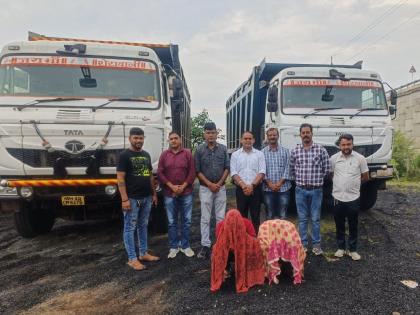 LCB action on illegal sand transport, seized goods worth 40 lakh 96 thousand | अवैध रेती वाहतूकीवर एलसीबीची कारवाई, ४० लाख ९६ हजाराचा मुद्देमाल जप्त