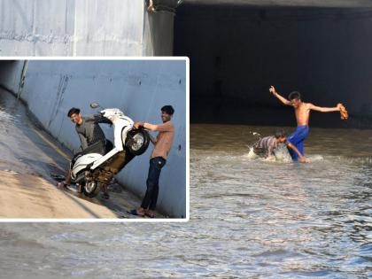 A subway built to reduce traffic congestion has now become swimming pool | वाहतुकीची गर्दी कमी करण्यासाठी बांधला सब-वे, आता त्याचाच झाला तरण तलाव