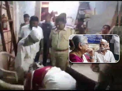 writer social worker infosys Sudha Murthy met and took blessings from Shiv Pratishthan founder Sambhaji Bhide during an event in Sangli | Video : साडी, टिकली... अन् सुधा मूर्ती संभाजी भिडेंच्या पाया पडल्या