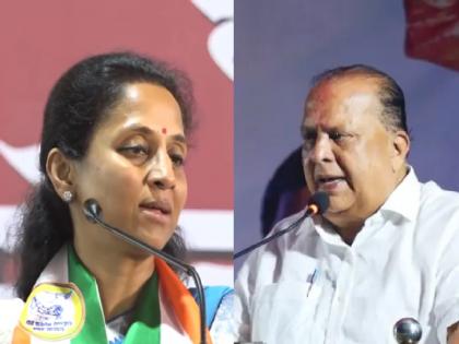 Supriya Sule criticizes minister Hasan Mushrif at a gathering of citizens of Kagal, Gadhinglaj, Uttur assembly constituencies in Pimpri Chinchwad | ज्यांच्या ताटात जेवलो त्यांचे ऋण विसरायचे नसतात, सुप्रिया सुळे यांचा मंत्री मुश्रीफ यांना टोला 