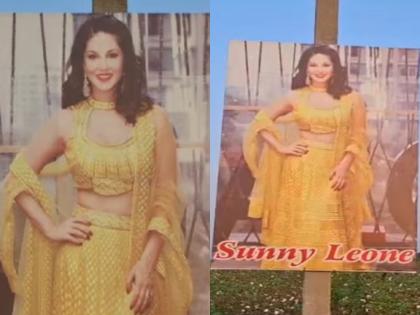 Sunny Leone : 'बेबी डॉल' झळकली शेतात; सनी लिओनीचे फोटो शेतकऱ्यांनी चक्क बांधावर लावले, कारण...