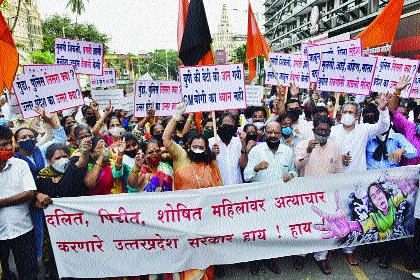 Demand for President's Army in Uttar Pradesh | Hathras Gangrape : उत्तर प्रदेशात राष्ट्रपती राजवटीची सेनेची मागणी