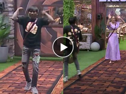 bigg boss marathi 5 suraj chavan dance with irina rudakova video goes viral | 'बिग बॉस'च्या घरात सूरजचा कल्ला, परदेशी गर्लबरोबर केला डान्स, तिला म्हणतो- "तू किंग कोब्रा अन् मी..."