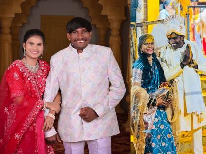 लव्ह मॅरेज यशस्वी! सूरज चव्हाणची लग्नानंतर पहिलीच पोस्ट, बायकोसोबत घेतलं खंडेरायाचं दर्शन