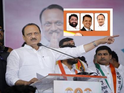 Ajit Pawar's photo with Eknath Shinde-Devendra Fadnavis was seen in the market committee elections at Jalgoan | बाजार समितीच्या निवडणुकीत एकनाथ शिंदे-देवेंद्र फडणवीसांसोबत झळकला अजित पवारांचा फोटो