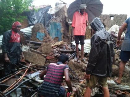 heavy rain in Chandrapur district; Homes collapsed, contacts were broken | चंद्रपूर जिल्ह्यात संततधार; घरे कोसळली, संपर्क तुटला