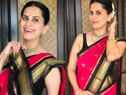 हरे रंग की साड़ी में मराठी एक्ट्रेस सोनाली खरे ने कराया फोटोशूट, तस्वीर देख दीवाने हो रहे फैंस