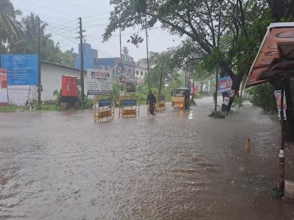 Heavy rain in the district since night; Savitri, Patalganga river has crossed the danger level | जिल्ह्यात रात्रीपासून मुसळधार पाऊस; सावित्री, पाताळगंगानं धोक्याची पातळी ओलांडली