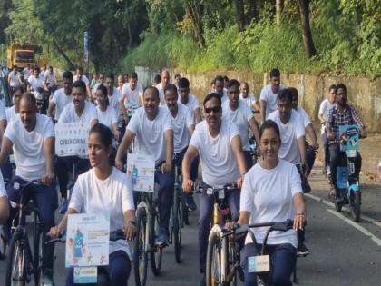 Cycle Rally for Cyber Security Awareness; An initiative of the CBD Police | सायबर सुरक्षा जनजागृतीसाठी सायकल रॅली; सीबीडी पोलिसांचा उपक्रम