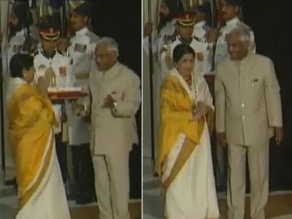 Lata Mangeshkar News: lata mangeshkar bharat ratna samman video goes viral on social media | Lata Mangeshkar: 21 वर्षांपूर्वी मिळाला होता 'भारतरत्न', लता दीदींचा 'तो' व्हिडिओ सोशल मीडियावर व्हायरल