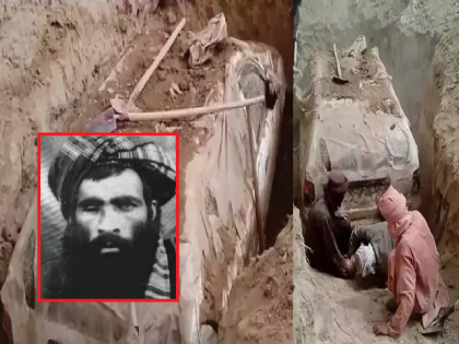 Taliban found Mullah Omar's car; Photos goes viral on social media | तालिबान्यांनी शोधली मुल्ला उमरची कार; अमेरिकेच्या भीतीने 21 वर्षांपूर्वी जमिनीत गाडून ठेवली