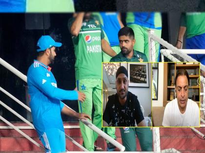      Talking about the match between India and Pakistan in icc odi world cup 2023, Harbhajan Singh and Shoaib Akhtar have given their opinion  | "वर्ल्ड कप फायनलमध्ये आम्ही भारताला बाहेरचा रस्ता दाखवू", अख्तर-भज्जीमध्ये खडाजंगी