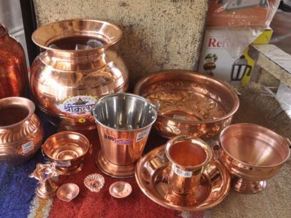 Increased demand for copper stocks: More month | तांब्याच्या भांडय़ांना वाढली मागणी : अधिक मास