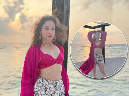 Tamannaah Bhatia celebrated new year in goa actress shared pictures and video of vacation | अफेअरच्या चर्चेदरम्यान तमन्ना भाटियाने शेअर केले गोव्या व्हॅकेशनचे फोटो, नेटिझन्स म्हणाले-विजय वर्मा...