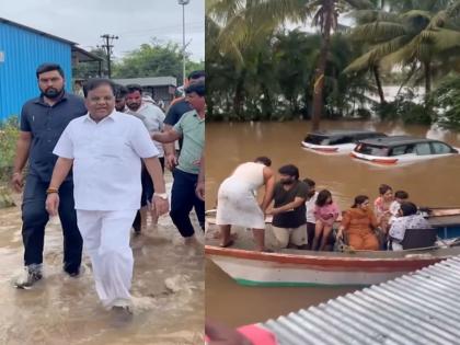 Tanaji Sawant Video: Former minister Tanaji Sawant's bungalow submerged in water; Two Toyota Fortuners each submerged in flood... | Video: माजी मंत्री तानाजी सावंत यांचा बंगला पाण्याखाली; दोन-दोन टोयोटा फॉर्च्युनर पुरात बुडाल्या...