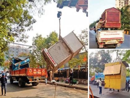 Municipality's crackdown on Taprimafia, encroachments at strategic places were removed | टपरीमाफियांना पालिकेचा दणका, मोक्याच्या ठिकाणची अतिक्रमणे हटविली