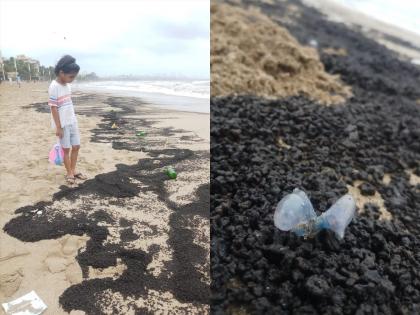 Oily tar balls hit Juhu beach for fifth year in a row once again jellyfish ashore mumbai juhu | सलग पाचव्या वर्षी जुहू समुद्रकिनाऱ्यावर आले तेलकट टार बॉल्स, पुन्हा एकदा जेलिफिश किनाऱ्यावर