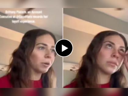 A American girl record her video of getting her fired bu company ceo gave her reaction video goes viral on social media  | नोकरी गेल्याने ती ढसाढसा रडली, त्यावर सीईओ म्हणाला... व्हायरल 'Video' चर्चेत