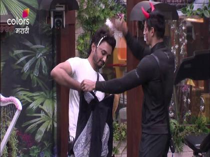 bigg boss marathi 3 episodes 27oct jay and vikas task | Bigg Boss Marathi 3, Episodes, 27 Oct : जयने केली अतिशयोक्तीची मर्यादा पार; विकासाला फाडायला लावले कपडे