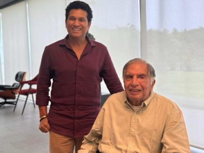 In his life and demise Ratan Tata has moved the nation Sachin Tendulkar pays tribute to Ratan Tata along with Rohit Sharma Virat Kohli | "केवळ जिवंत असतानाच नव्हे, तर मत्यूनंतरही..."; सचिन तेंडुलकरची टाटांना भावपूर्ण आदरांजली