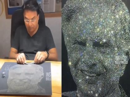 A unique tribute to Ratan Tata; Gujarats diamond businessman made portrait with 11000 diamonds, watch video... | रतन टाटांना अनोखी श्रद्धांजली; गुजरातच्या व्यापाऱ्याने 11000 हिऱ्यांनी बनवले पोट्रेट, पाहा Video...