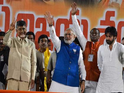 TDP all set to return to NDA, likely to announce pact with BJP next week, chief chandra babu naidu deal done pawan kalyan included how many seats  | आंध्र प्रदेशात भाजपा-टीडीपीमध्ये युती? पवन कल्याण यांच्या पक्षाचाही एनडीएमध्ये समावेश