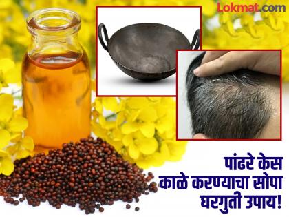 Prepare a special oil in an iron pan with the help of tea powder for white hair | चहा पावडरच्या मदतीने लोखंडी कढईत तयार करा खास तेल, लगेच काळे होतील पांढरे केस!