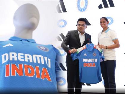 Team India has launched a new ODI jersey, there has been an important change near the shoulders, see the photos of the launch | टीम इंडियाने लाँच केली नवी जर्सी, झाला महत्त्वाचा बदल; पहिल्यांदा कधी मैदानात कधी दिसणार?