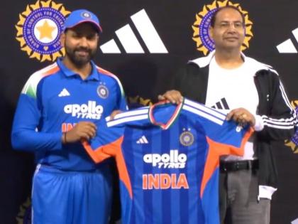 Team India's New Jersey For T20 World Cup 2026: रोहितनं दाखवली टीम इंडियाची नवी जर्सी; कॉलरवरील तिरंगा चर्चेत!