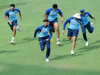 Video: India vs West Indies : Indian players practice unique drill ahead of 1st T20I against West Indies  | India vs West Indies : पहिल्या ट्वेंटी-20 पूर्वीच टीम इंडियाच्या खेळाडूंची पळापळ, पाहा Video