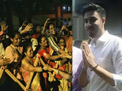 shiv sena vs navneet rana at matoshree crowd of shiv sainik outside from midnight tejas thackeray interacts | Shiv Sena Vs Navneet Rana at Matoshree: मातोश्रीबाहेर शिवसैनिकांची मध्यरात्रीपासून गर्दी; तेजस ठाकरेंनी साधला कार्यकर्त्यांशी संवाद