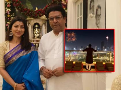 tejaswini pandit shared raj thackeray dipostav diwali 2023 video on insta story | राज ठाकरेंचा मनसेच्या दीपोत्सवातील व्हिडिओ शेअर करत तेजस्विनीची पोस्ट, म्हणाली, "साहेब हे सगळं..."