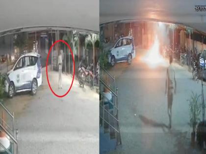 Man caught driving under the influence of alcohol sets himself on fire at Nalgonda police station | माझ्यावर गुन्हा कसा दाखल करता? ड्रंक अँड ड्राईव्हमध्ये पकडलेल्या तरुणाने स्वतःला पेटवून दिलं