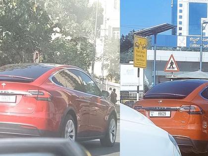 Tesla's Dubai Passing Car Arrives in Bangalore; Photo viral, discussion started | टेस्लाची दुबई पासिंग कार बंगळुरूत दाखल झाली; फोटो व्हायरल, चर्चा सुरू