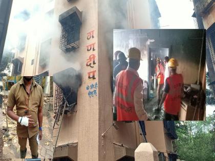 Thane: Disaster management cell worker injured in hand while extinguishing house fire | Thane: घराला लागलेली आग शमवताना आपत्ती व्यवस्थापन कक्षाच्या कर्मचाऱ्याच्या हाताला दुखापत 